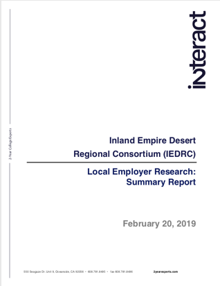 IEDRC Local Employer Research Summary Report Final